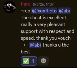 Customer vouch from Discord