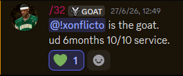 Customer vouch from Discord